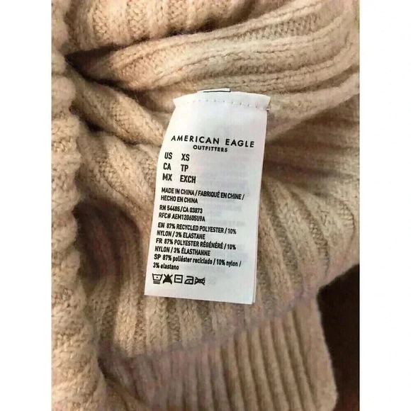 American Eagle Outfitters XS Tan Pull On Maxi Skirt Slit Side NWT MSRP $49.95 - Picture 8 of 8